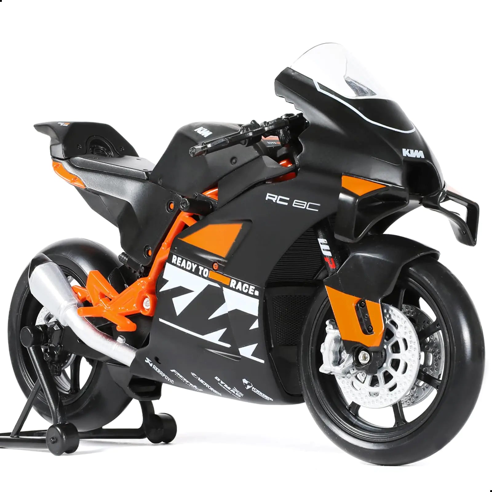 Risopen 1:12 Motorcycle Model for KTM RC 8C Alloy Diecast Motorcycle Model Toy Mini Moto Gift（Black）