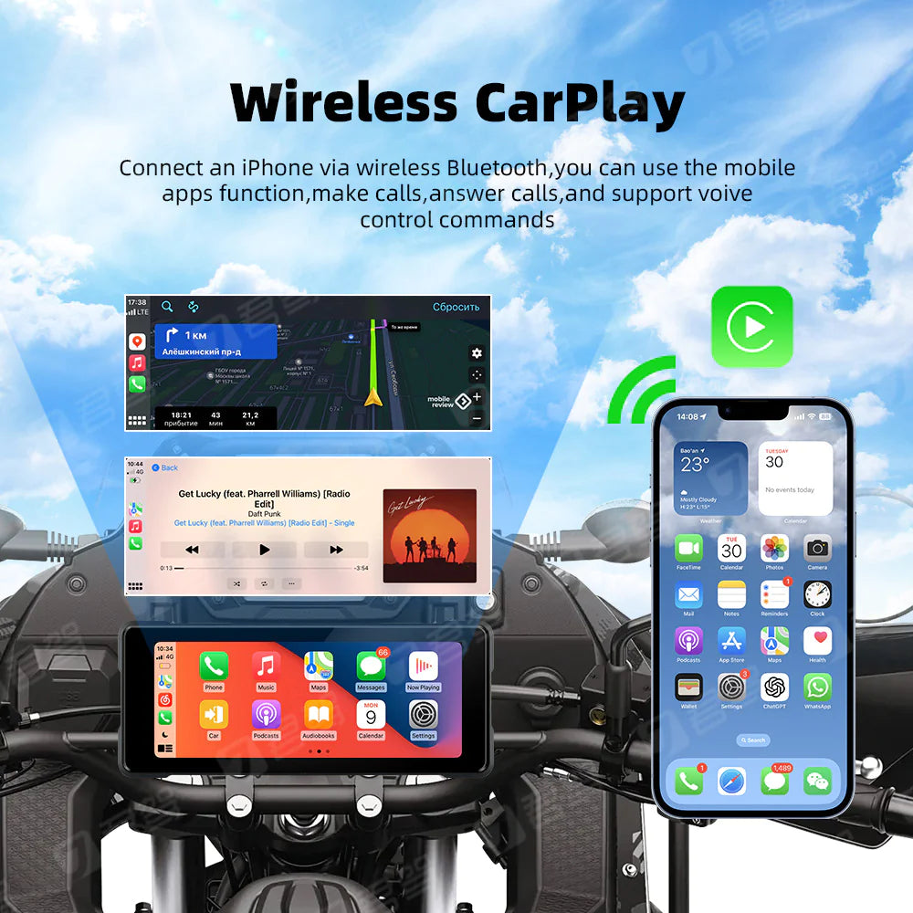 Motorcycle Wireless CarPlay & Camera System